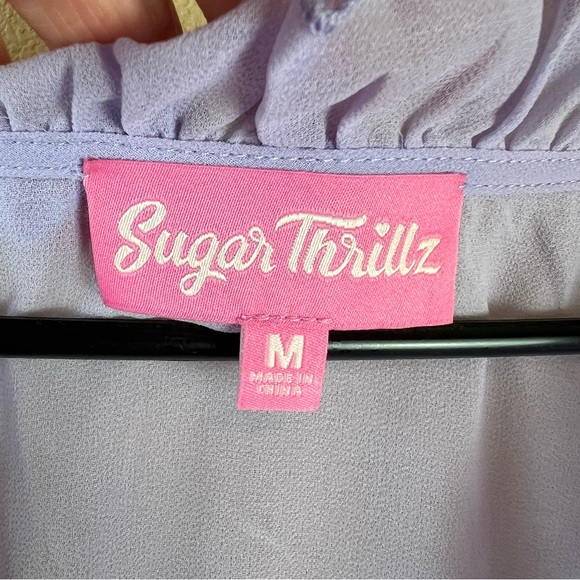 dolls kill sugar thrillz real divinity mini dress light purple - Picture 13 of 15